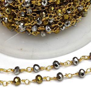 Catena rosario con cristalli 50 cm