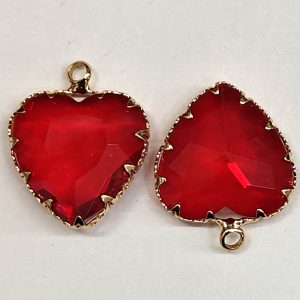 Cuore in cristallo sfaccettato 1 pezzo