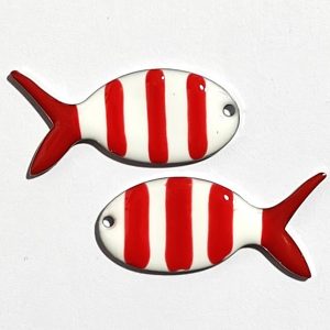 Pesce acciaio smaltato 1 pezzo