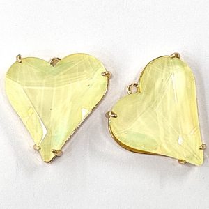 Cuore in cristallo con cornice col oro 1 pezzo