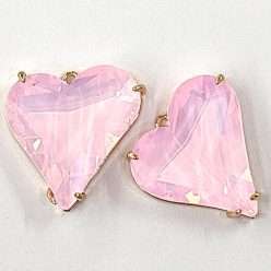 Cuore in cristallo con cornice col oro 1 pezzo
