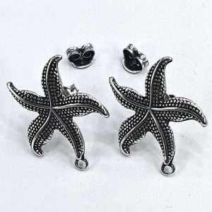 Basi orecchini in zama placcate in argento 1 coppia