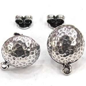 Basi orecchini in zama placcate in argento 1 coppia