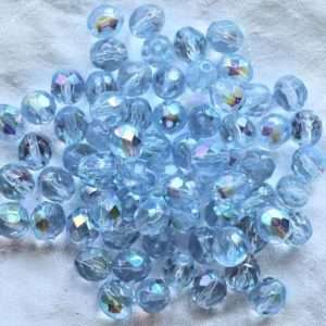 Mezzi Cristalli light Sapphire AB X30010 6 mm 25 pezzi