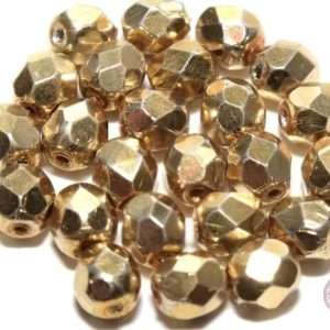 Mezzi Cristalli Coated Golden 6 mm 97487CR 25 pezzi