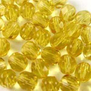 Mezzi Cristalli Light Topaz 10020 6mm 25 pezzi