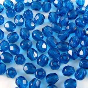 Mezzi Cristalli Capri Blue 60080 6mm 25 pezzi