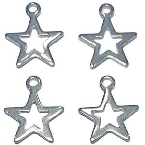 Stella acciaio inox color argento 4 pezzi