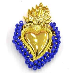Cuori large in Zama con perline 1 pezzo