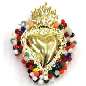 Cuori large in Zama con perline 1 pezzo